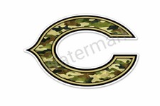 Laminated Vinyl Car Truck Window Laptop Sticker/Decal Chicago Camo Football 03