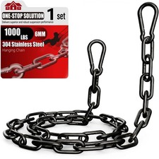 1000LB Heavy Duty Hanging Swing Chain, 6mm Thick 304 Stainless Steel Hanging ...