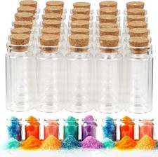 30 PCS Mini Glass Bottles, 10ml Small Glass Bottles, Vials Cork Spers,