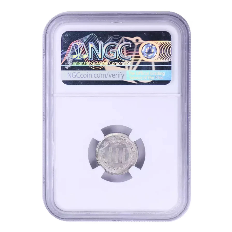 1875-P Three Cent Nickel NGC MS65 - Image 4 of 4