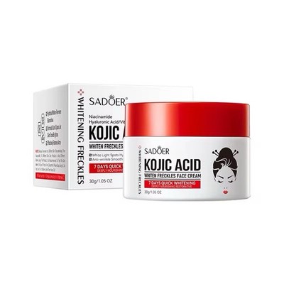 Kojic Acid Face Cream Dark Spot Remover Niacinamide Whitening Moisturizer 30g