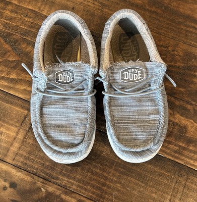 Hey Dude Wally Youth Blend Linen Stone US Youth K12 40159-270
