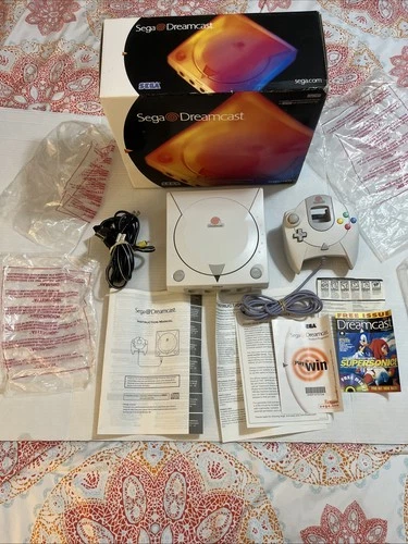 Sega Dreamcast HKT-3020 Console with Box, Manuals ,Wires And Controller