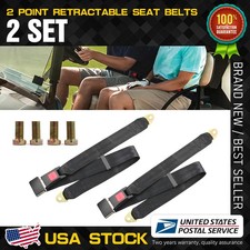 2pack Truck Car Lap Seat Belts 2 Point Adjustable Single Seat Lap Universal New