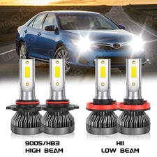 For Toyota Camry 2007-2017 4PC 8000K Combo LED Headlight High Low Beam Bulbs Kit