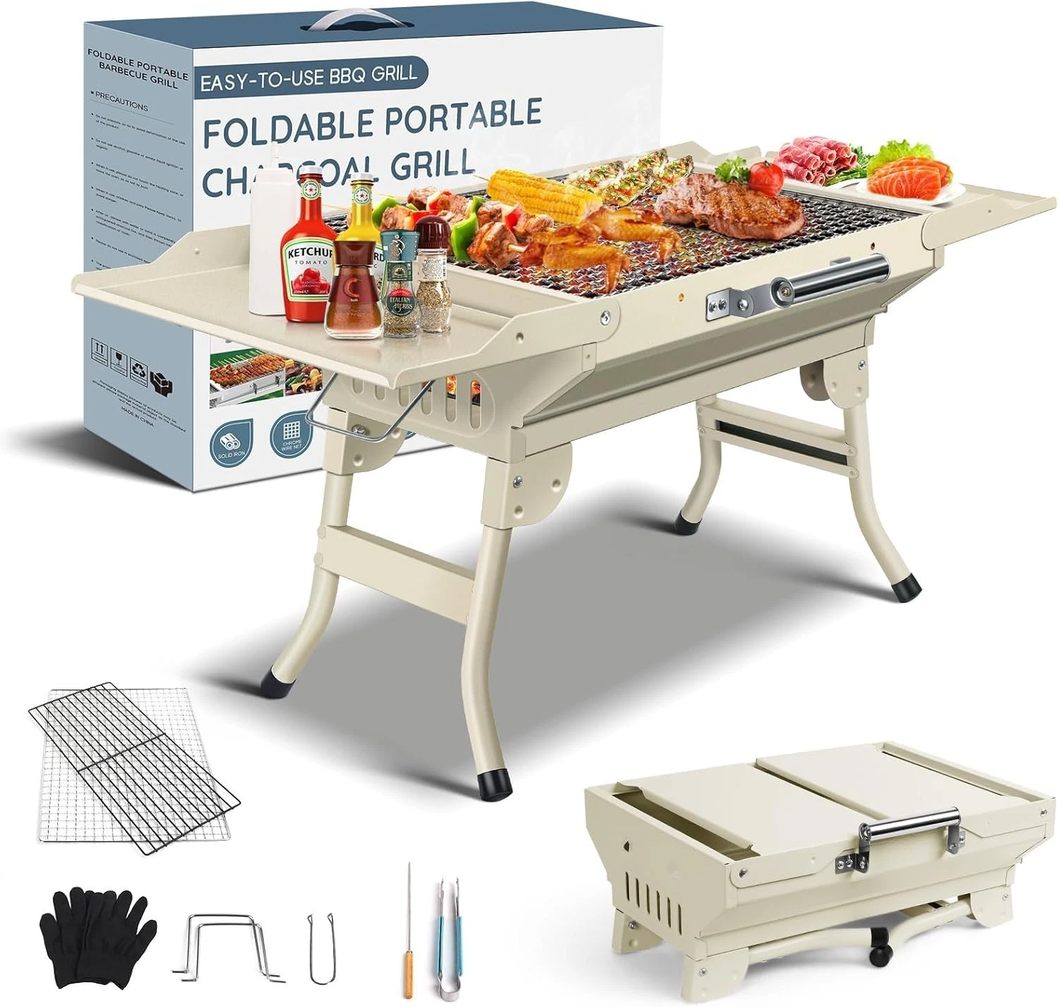 Portable Charcoal Grill Foldable Grills BBQ Grill Charcoal Small Grill for Trave
Opens in a new wind
