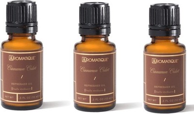 Aromatique Cinnamon Cider Refresher Oil Set of 3 - Home Fragrance, Long...