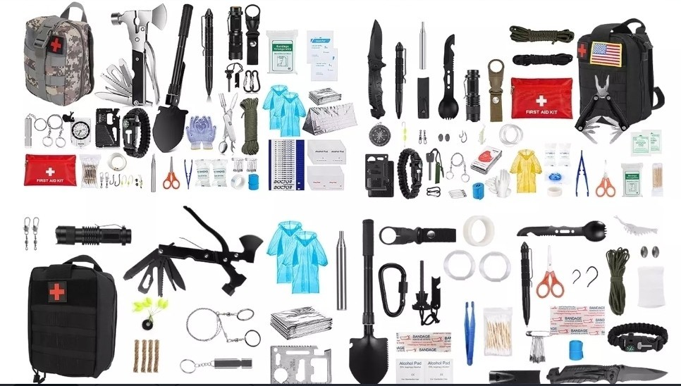 Emergency Survival Kit First Aid Bug Out Military Prepper Kit 125 Piece Set