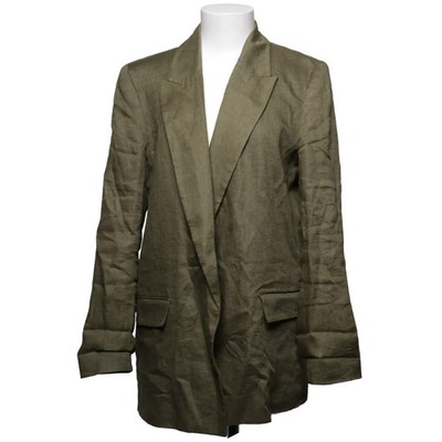 Zara, Blazer, Größe: XL, Grün, Acetat/Leinen, Einfarbig, Damen #GTW