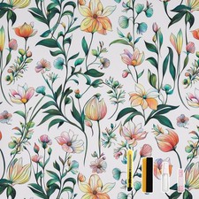 Window Privacy Film, Frosted Stained Glass Window Films, Static Cling Non-Adh...