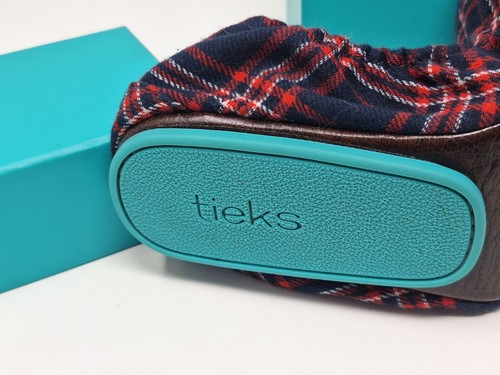 TIEKS HERITAGE PLAID Ballet Flats Women’s 9 Red White Blue Foldable Shoes NIB - Picture 4 of 6