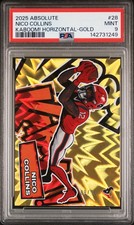 2025 PANINI ABSOLUTE KABOOM! HOR GOLD #28 NICO COLLINS 8/10 PSA 9