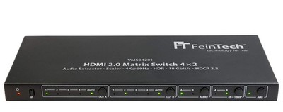 VMS04201 HDMI Matrix Switch 4x2 mit Audio Extractor 4 in 2 Out 4K 60Hz UltraHD