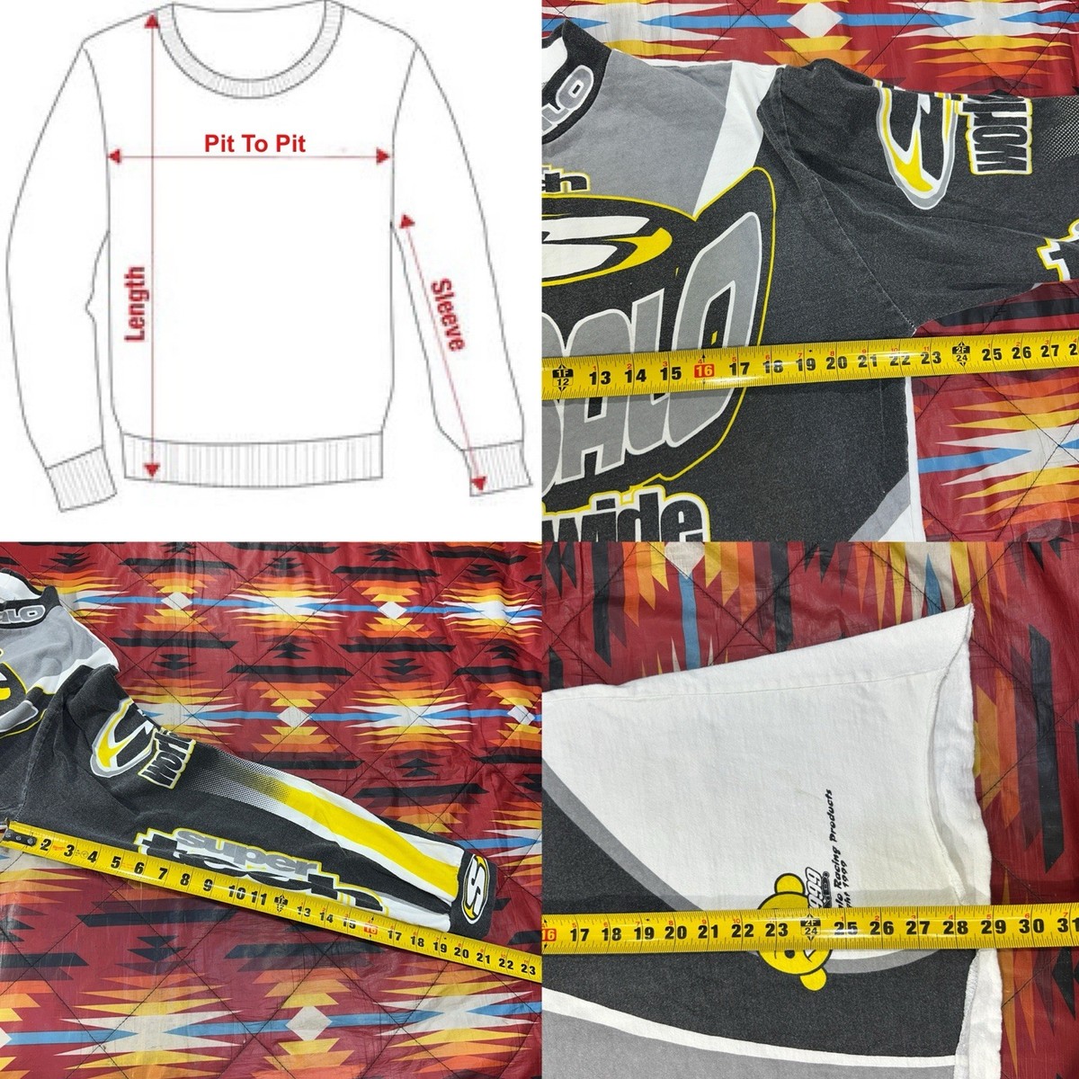 Vintage 90s Sinisalo Worldwide Racing Motocross Jersey Shirt Men's
