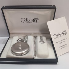 Colibri Of London Pocket Watch Engraved Silve...