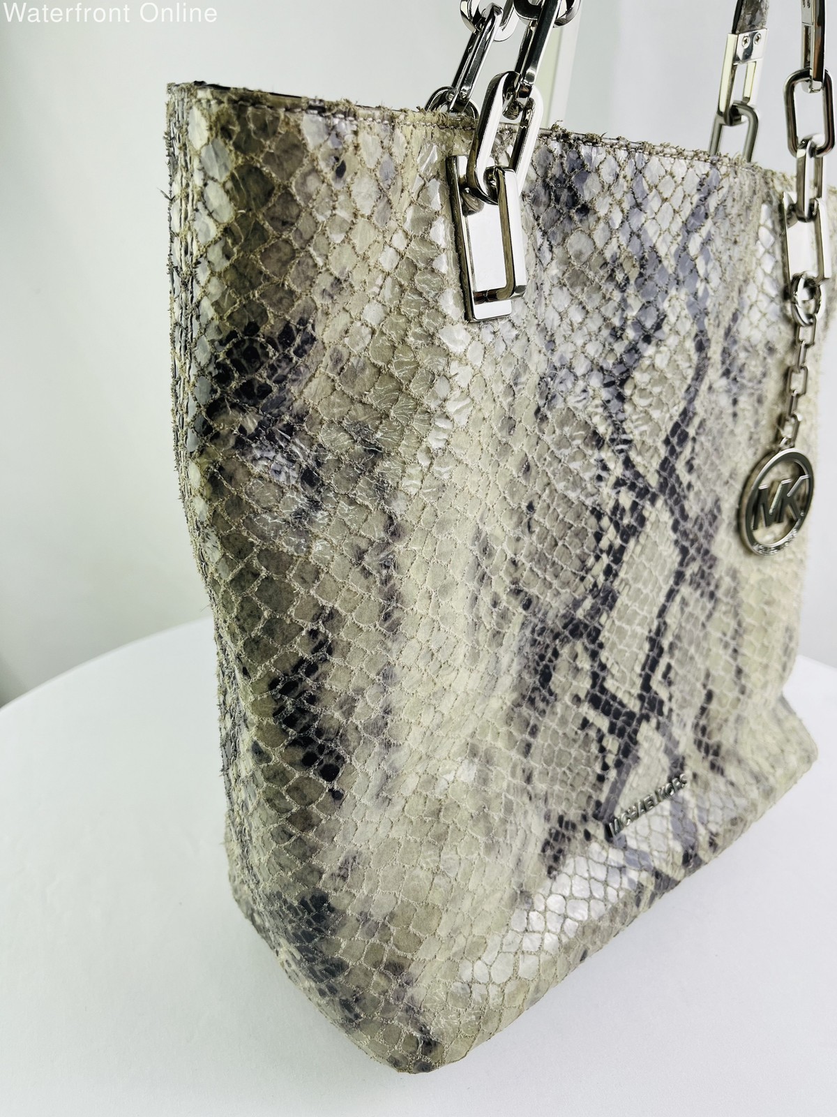 Michael Kors Large Brooke Python Embossed Tote in… - image 4