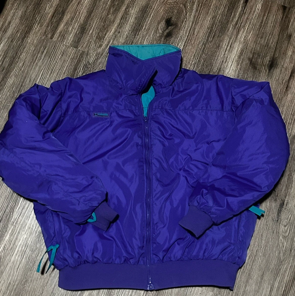 Parka Isolé Pour Homme COLUMBIA Veste Rouge En Nylon À Capuche L
