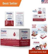 Fragrance-Free Hand Wipes with 70% Alcohol - 30ct for On-the-Go Cleaning