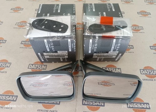 Datsun 1200 Outside Door Mirrors RH & LH Genuine (fits B110 B120 120Y B210 Ute)