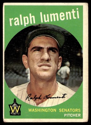 1959 Topps Ralph Lumenti - Washington Senators #316