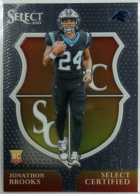 2024 Panini Select Certified Rookies Jonathon Brooks Rookie #17 RC