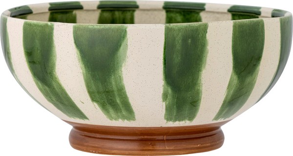 Bloomingville Shakti Schale, GrüN, Steingut Durchmesser 26 Cm, Colour Code Green-image