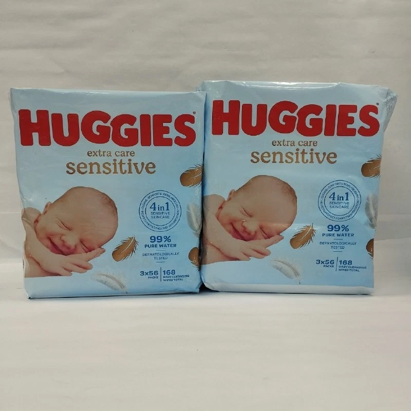 Huggies Pure Extra Care Sensitive Baby Wipes 99% Pure Water 168 wipes x 2 Packs
Opens in a new windo