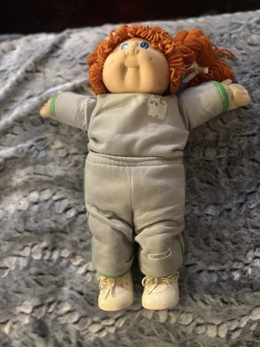 Vintage Cabbage Patch Kid Doll 1978 1982 Head 3 Red Hair Blue Eyes 1 Dimple