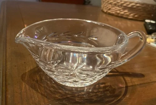 Waterford Crystal Vintage Gravy/Sauce Boat. Clear Cut Glass  7“ Excellent Cond.