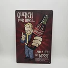 Nuka Cola Tin Metal Sign Poster Vintage Rustic Look Fallout Video Game Gamer Art