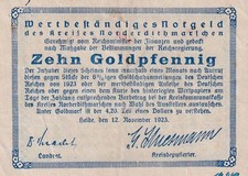 Heide - Kreis Norderdithmarschen - 10 Goldpfennig - Nr KN 6st - Müller 2440.1b)