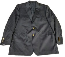 Lauren Ralph Lauren Polo Motif Gold Button Wool Blazer. Navy. 46L