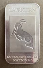 Capricorn Zodiac Vintage .999 1oz Silver Bar By National Mint Silver