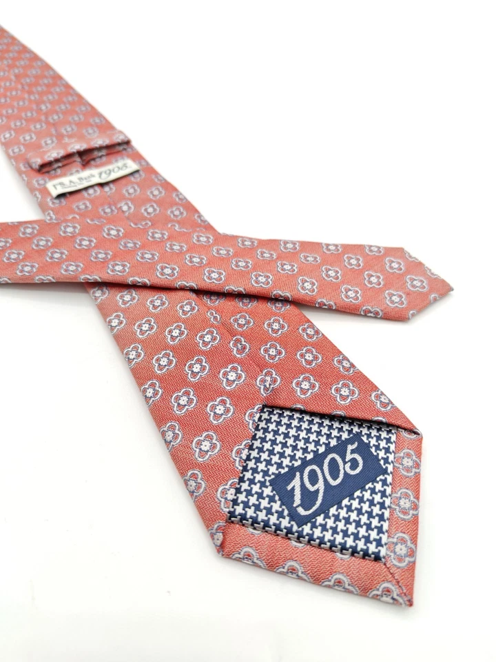 🇺🇲 Jos A Bank Mens Red Geometric Silk Tie 59x2.75 - Image 2 of 4