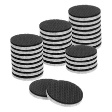 30 Pcs 1 3/8" Round Felt & EVA Furniture Pads, Floor Protectors, Gray+Black