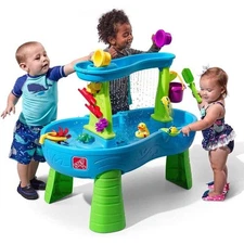Kids Rain Showers Splash Pond Water Table – Outdoor Playset with Accessories
