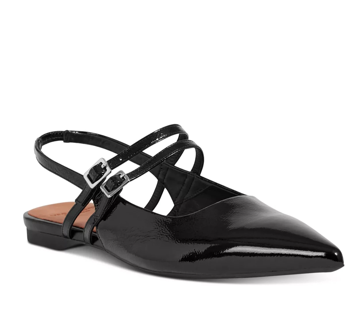 VAGABOND Women's Hermine Pointed Toe Double Strap Slingback Flats 37