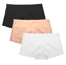 Women's Stretch Solid Boyshorts Assorted Laser Cut Smooth Boxer Briefs 12 Pack