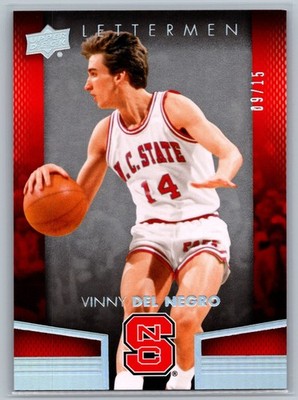 2014-15 Upper Deck Lettermen #6 Vinny Del Negro NC State Wolfpack Silver /15