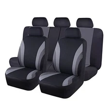 CAR PASS Line Rider Sporty Cloth 11PCS Universal Fit Full Set Black and Gray