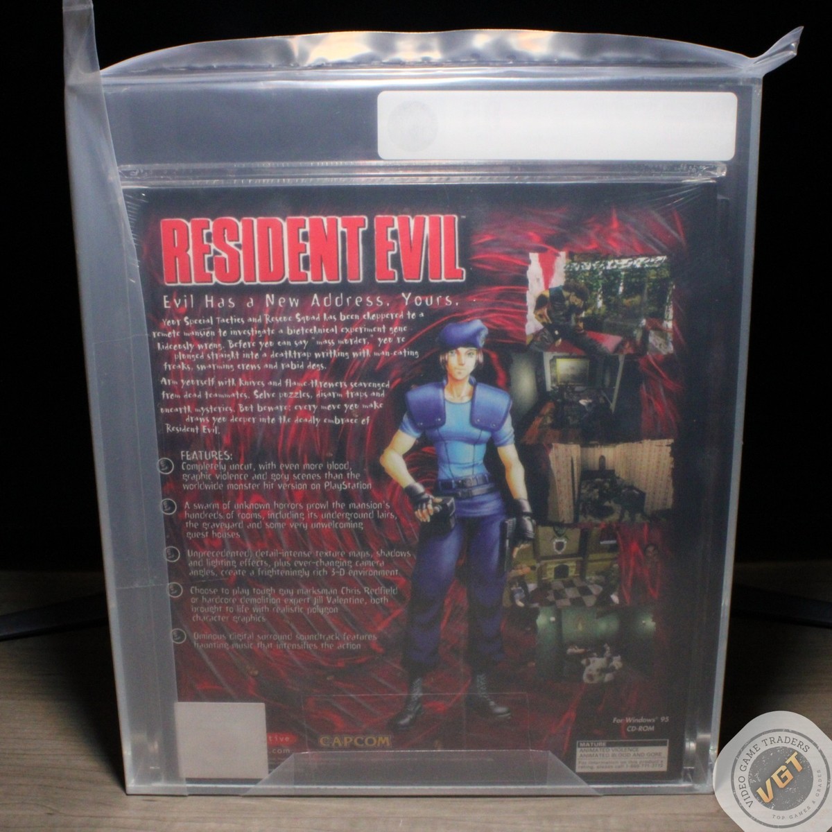 VGA 85 NM+ - Resident Evil 1 Uncut BIG BOX PC Game Capcom 1997 NEW