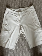 Nike Women Golf Cream Shorts Dri-Fit Tour Performance Bermuda UK10
