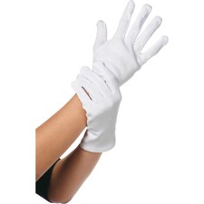 WEI&szlig;E HANDSCHUHE Karneval Zauberer Clown Weihnachten Weihnachtsmann Kost&uuml;m Party