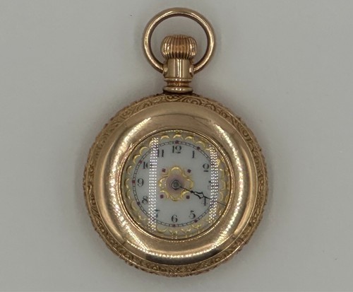 1891 Antique AMERICAN WALTHAM Pocket Watch w/ Gold Filled Colored Case - RUNNING - Picture 6 of 18