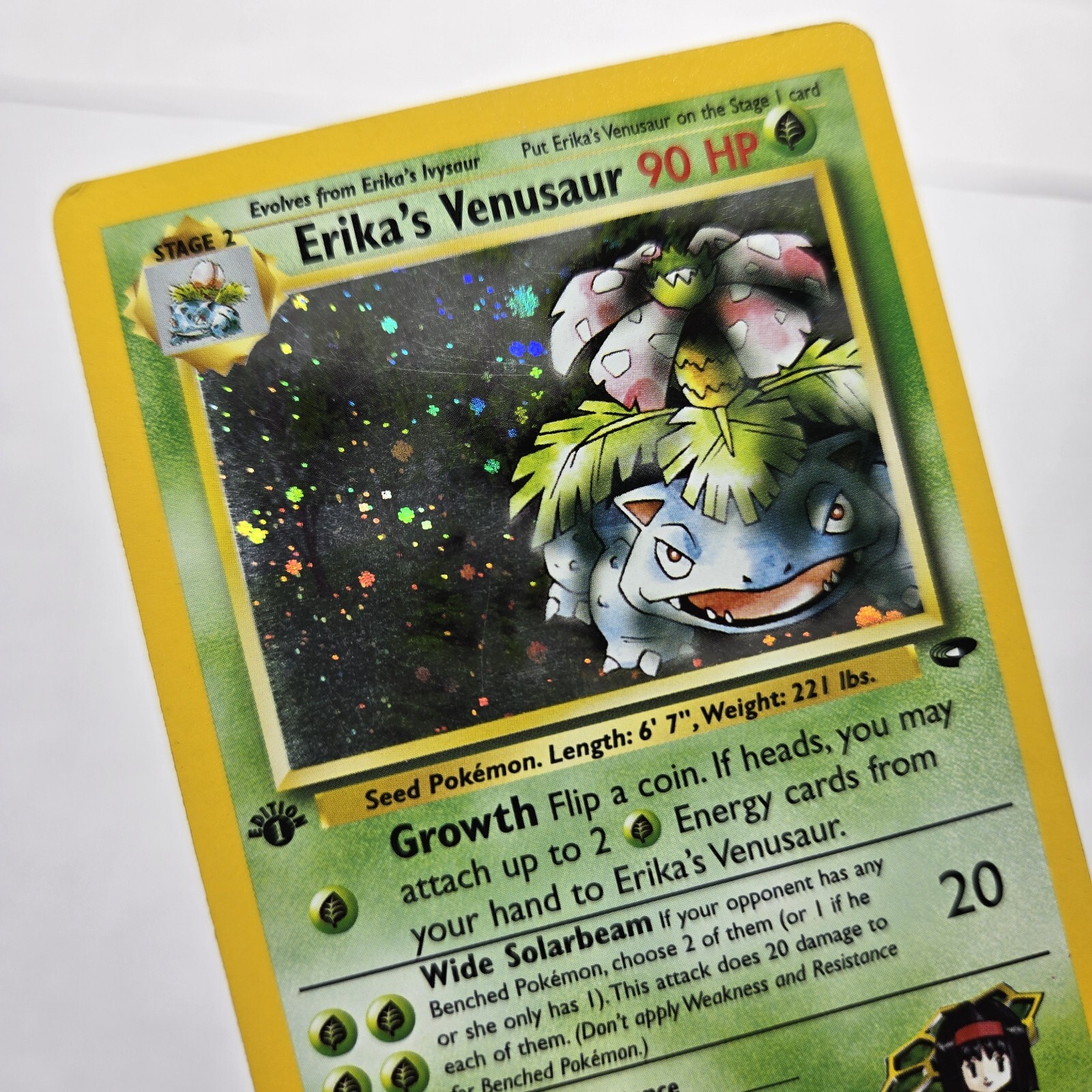 MP 1st Edition Erika's Venusaur Holo Holographic 4/132 Gym Challenge Pokemon TCG
