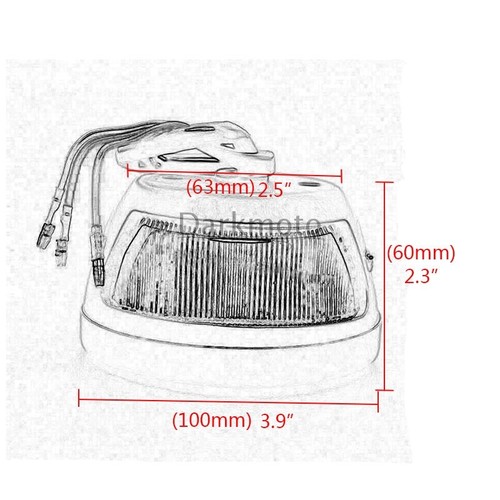 Motorcycle Retro LED Rear Tail Brake Stop Light Round Lamp For Harley Chopper - Picture 2 of 12