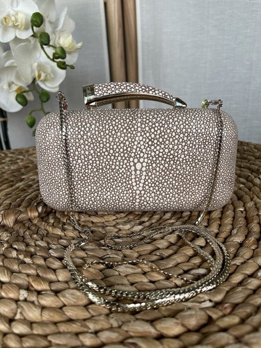 Vince Camuto Echtleder Clutch Tasche Abend Schultertasche - Bild 6 von 19