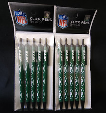 New Football Team NY New York Jets NFL Licensed Lot 10 Pack Black Ink Click Pens