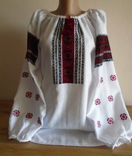 Ukrainian Hand Embroidered Woman's Blouse, size - M, Ukraine