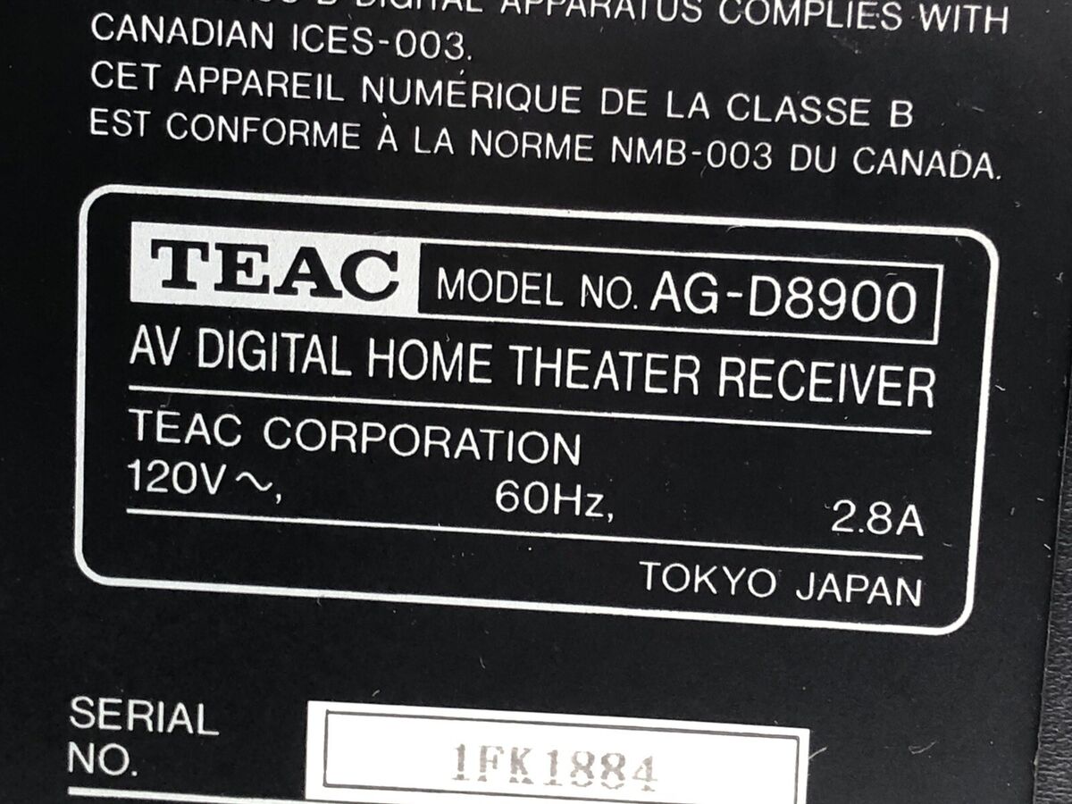 TEAC AG-D8900 AV Digital Home Theater Receiver | eBay TEAC AG-D8900 AV Digital Home Theater Receiver | eBay